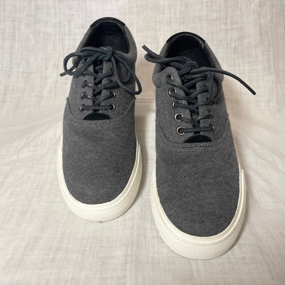 Polo Ralph Lauren Vaughn Shoes. Men’s 8.5 Charcoal Grey Canvas Lace-up. … - Picture 1 of 7